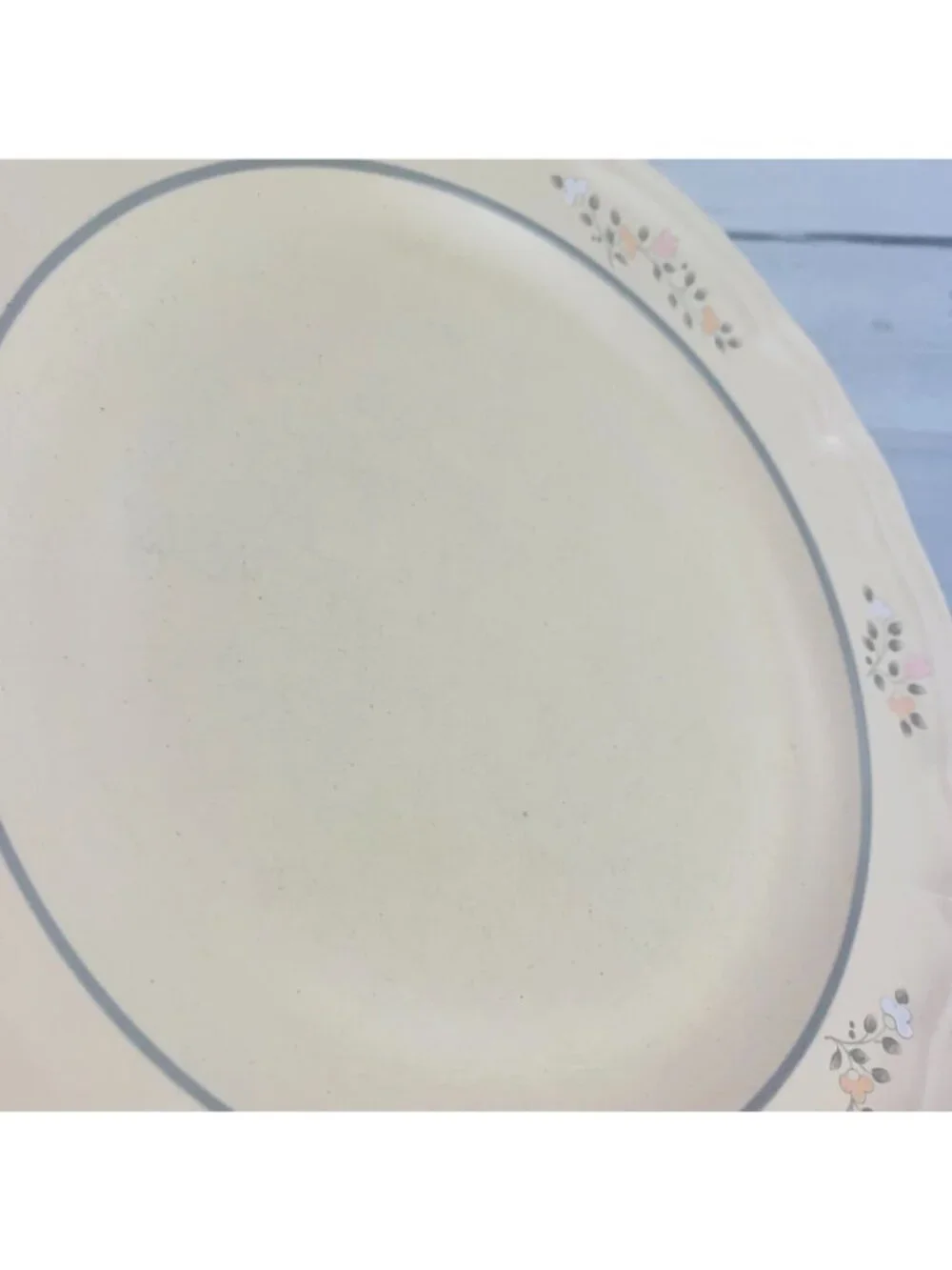 Pfaltzgraff REMEMBRANCE Stoneware Scalloped Floral Rim USA Dinner Plate Set of 4